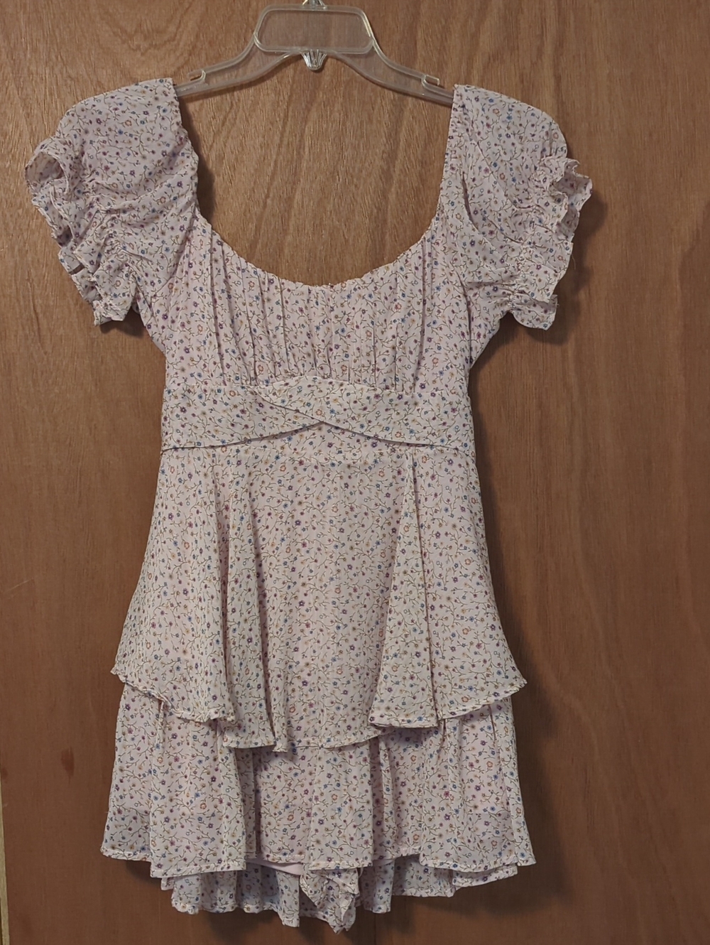 Elegant Soft Pink Romper- Size L